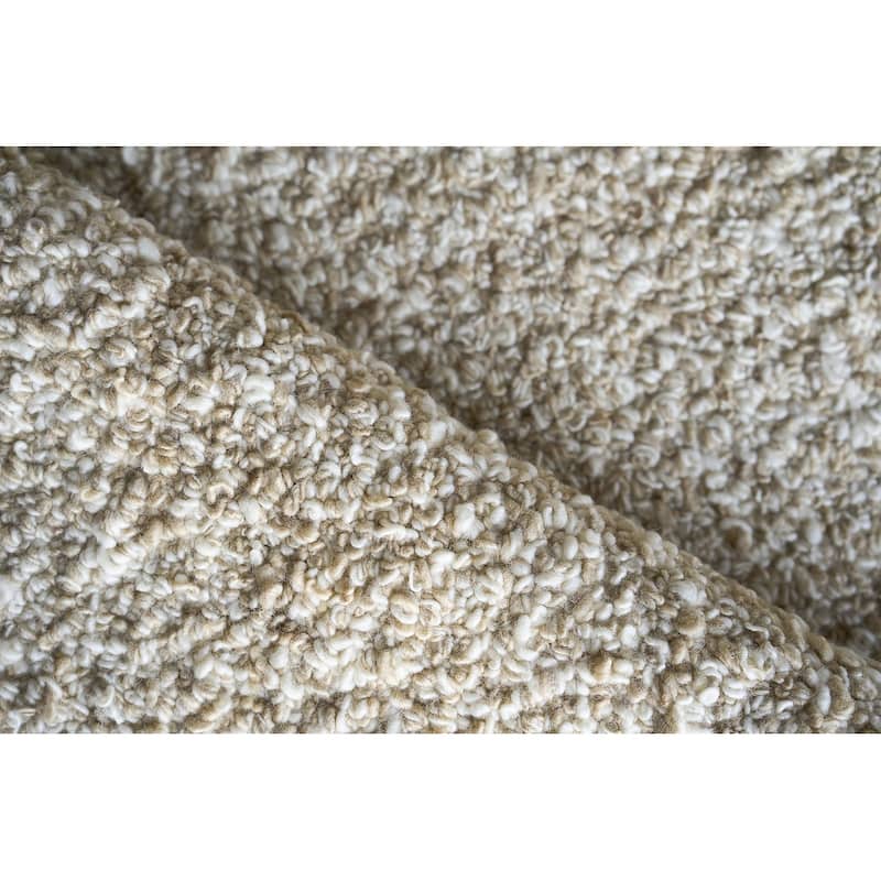 Exquisite Rugs Ferretti Handmade Handloomed New Zealand Wool Light Brown Area Rug
