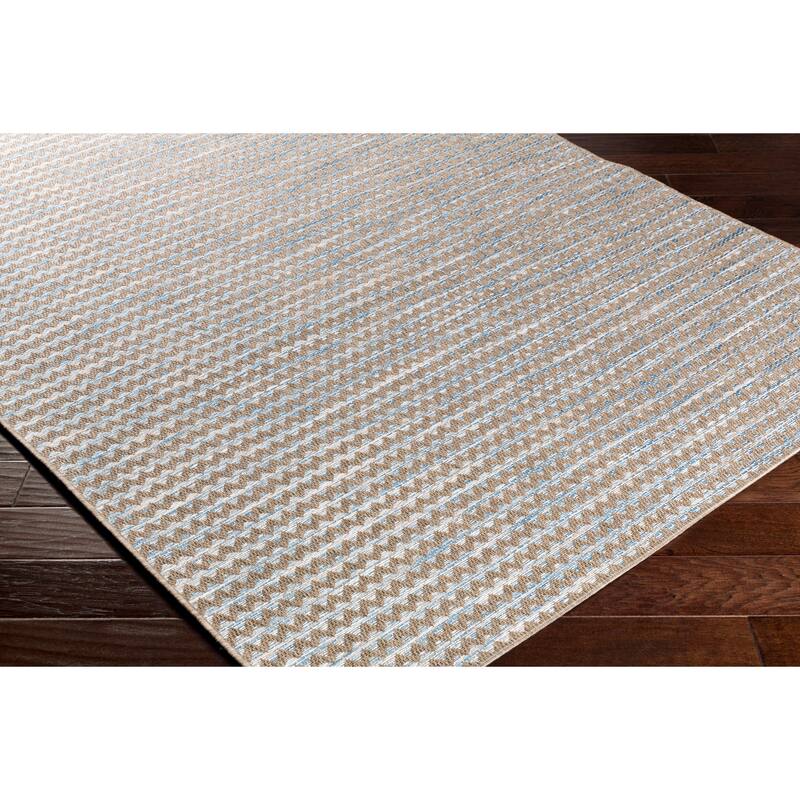 Vickie Subtle Stripes Outdoor Area Rug