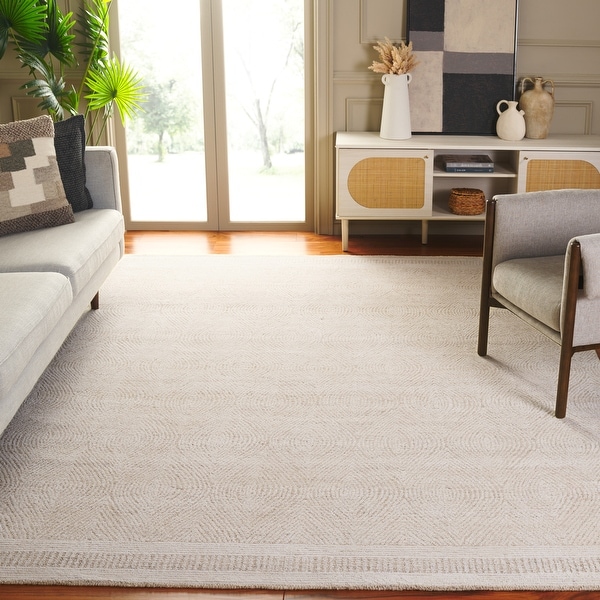 Frame Elegance Wool Rug 120×160 cm SAFAVIEH Handmade Abstract Zenzi Modern Wool Rug - On Sale - Bed