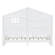 preview thumbnail 28 of 30, Twin Size House Bed with Shelves, Window, and Light Strip - Grey
