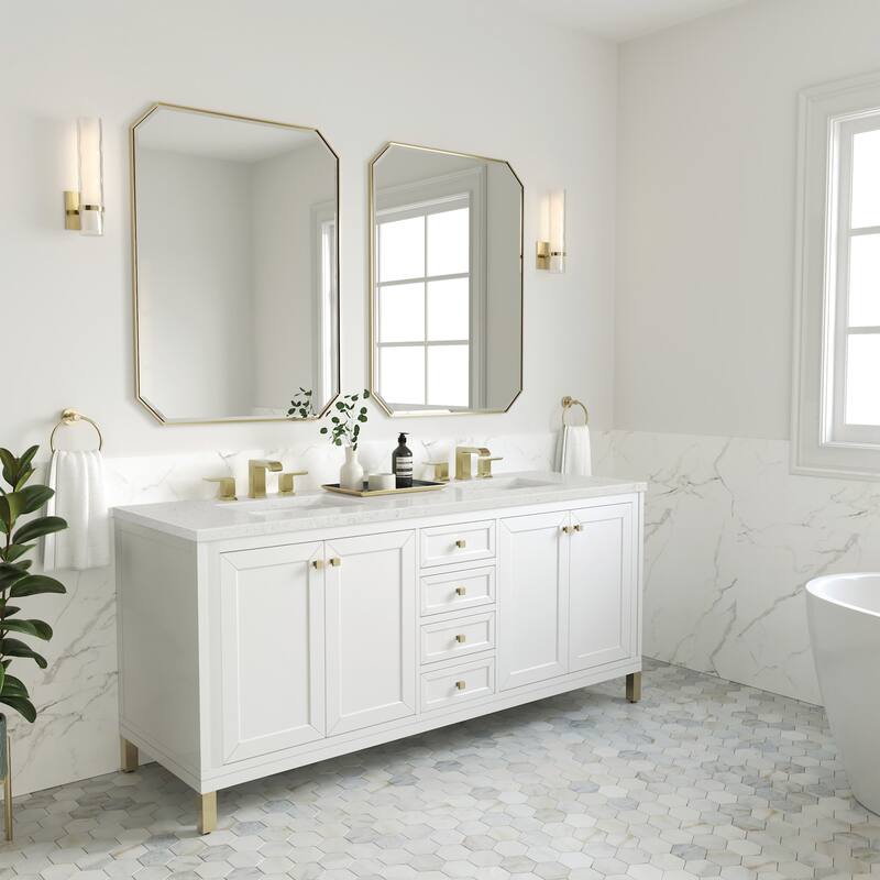 James Martin Vanities 503-V72-3LDL Chicago 72" Free Standing Double