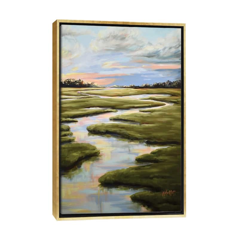 iCanvas "Pastel Marsh II" by April Moffatt Framed Canvas Print - Gold - 26x18