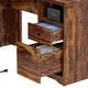 preview thumbnail 45 of 47, L Shaped Desk with File Cabinet and Hutch, Home Office Corner Computer Desk with Drawers and Charge Station