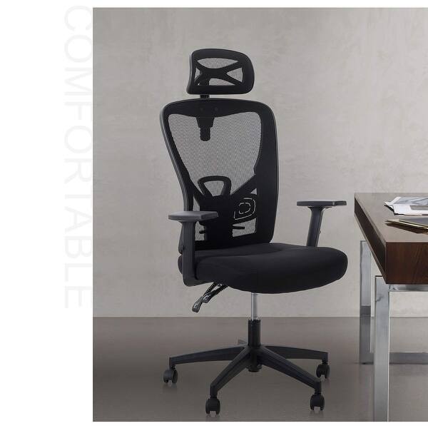 Alpha Home Office Chair High Back Mesh Chair L With Adjustable Headrest Armrest Rolling Swivel Reclining Chair With Casters On Sale Overstock 32355189