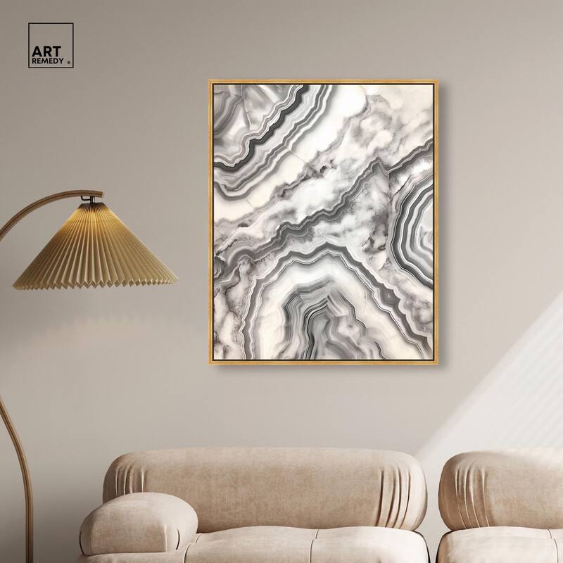 Silvered Sediment Canvas by Art Remedy