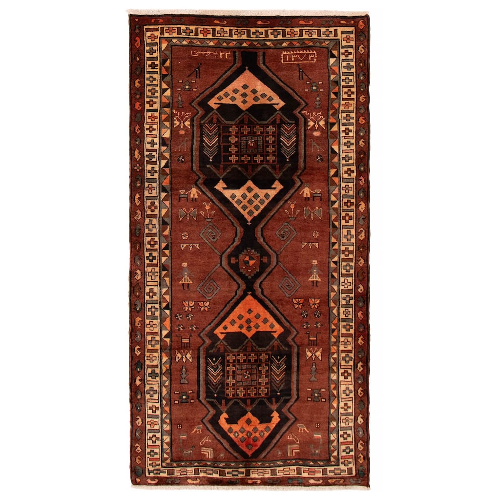 ECARPETGALLERY Hand-knotted Konya Anatolian Red Wool Rug - 4'7 x 9'2