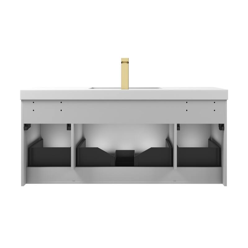 Floating Bathroom Vanity with Sink, Wall Mounted Vanity