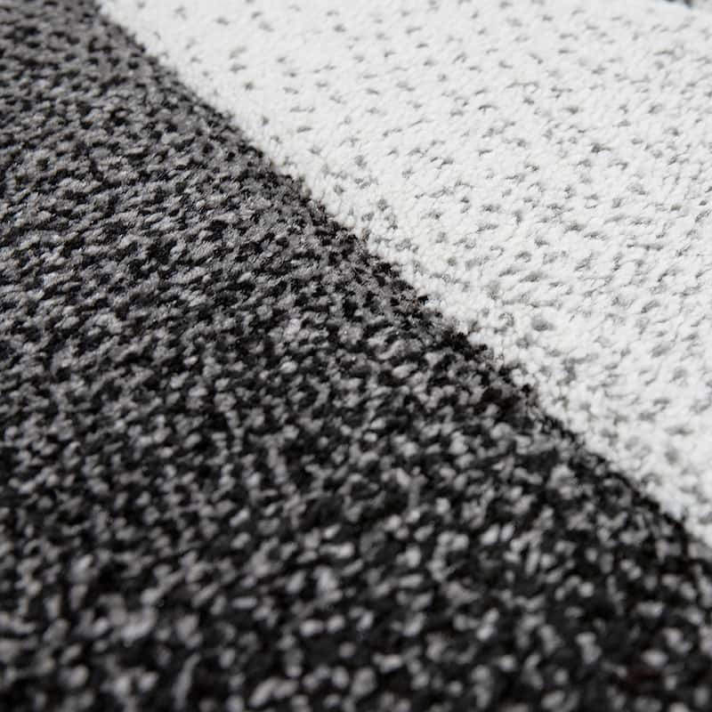 Designer Area Rug modern geometric Pattern and Contour Cut in different Colors