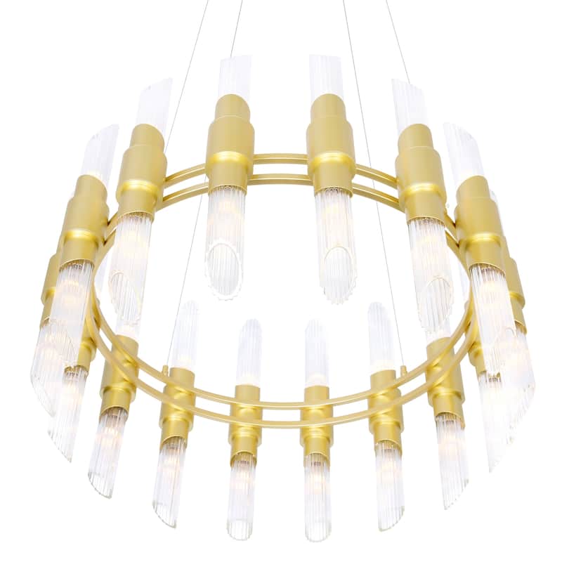 Croissant 32 Light Chandelier With Satin Gold Finish - Satin Gold