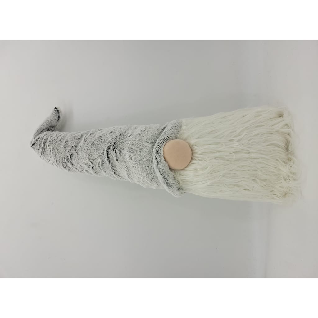 30" Groovy Grey with Pointy Hat Fabric Sitting Gnome Sculpture
