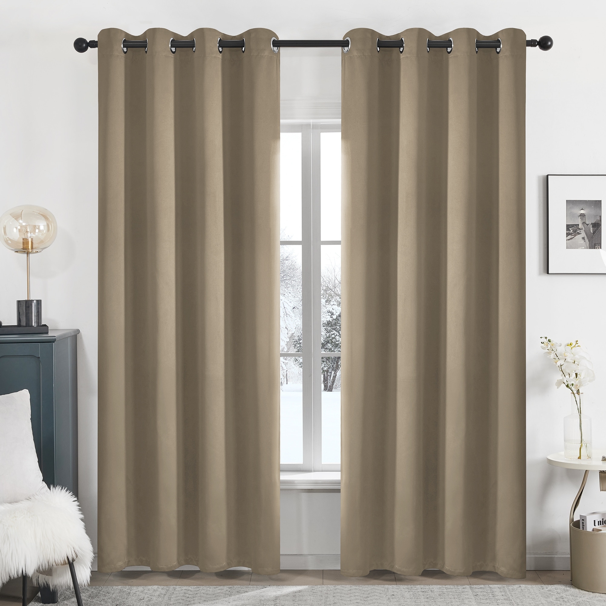 Deconovo Blackout Curtains for Bedroom and Living Room 2 Panels