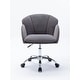 preview thumbnail 7 of 8, Modern Swivel Office Chair with Casters, Adjustable Lift Height, Grey