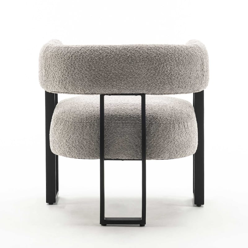 Upholstered Teddy Velvet Accent Chair, Modern Boucle Armchair