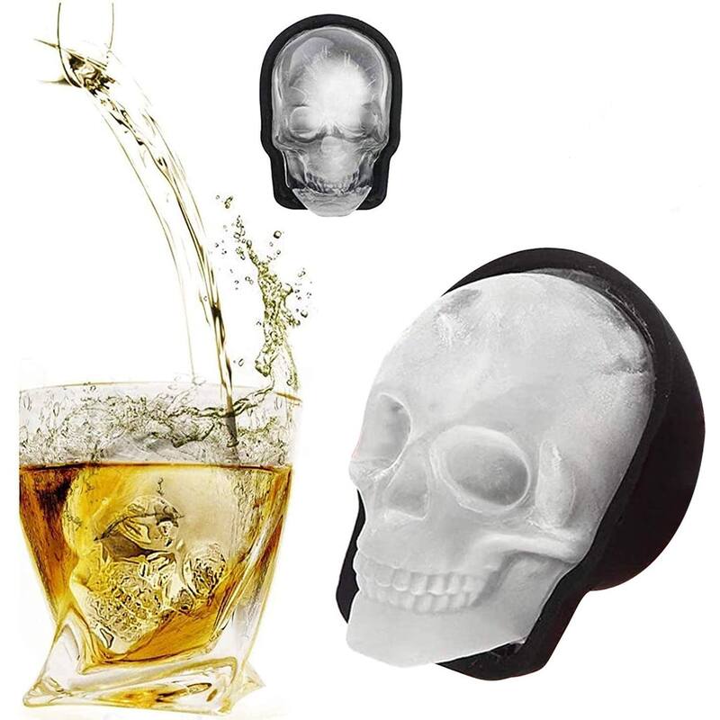 Spooky Halloween Ice Tray Molds - Tombstones & Skulls - Big Skull