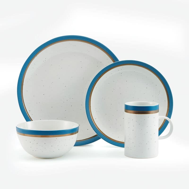 Pfaltzgraff Ezra Blue 16-Piece Dinnerware Set, Service for 4 - 16PC