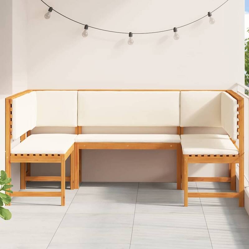 vidaXL Garden Bench Set Brown solid acacia wood - 20 x 35 x 30