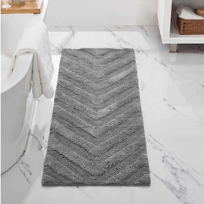 Better Trends Bathroom Rug 100% Cotton Tufted Water Absorbent Bath Rug for Shower, Sink Bath Mats Machine Wash Hugo Collection