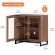 preview thumbnail 26 of 62, WAMPAT Multifunctional Sideboard Buffet Cabinets with Glass Doors, Modern Sideboard with Adjustable Shelf, Coffee Bar Cabinet
