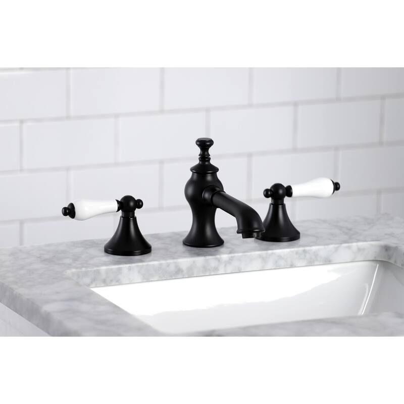 Kingston Brass Vintage 8 in. Widespread Bathroom Faucet - Matte Black