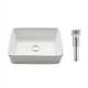 White w- Chrome Pop Up Drain