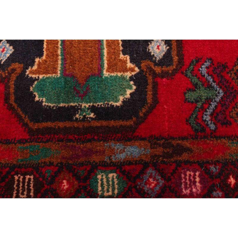 ECARPETGALLERY Hand-knotted Teimani Red Wool Rug - 2'11 x 4'10