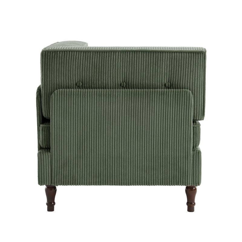 Modern Corduroy Corner Armchair Armless Chair sofa