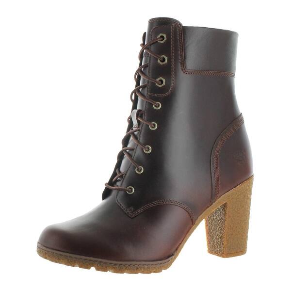 Timberland Womens Glancy 6in Mid Calf Boots Leather Block Heel Overstock 21942827 Bestel boots, laarzen, sneakers, schoenen en kleding. timberland