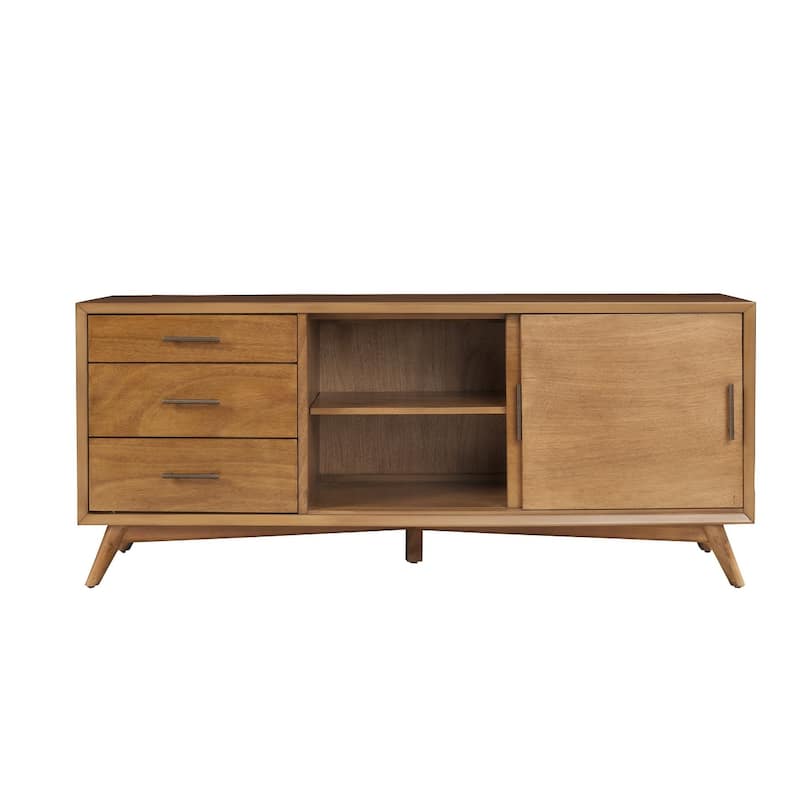 Flair 64" Acorn Mid Century Mod TV Console - 27" x 64" x 19"