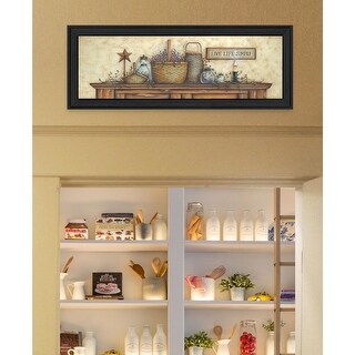 TrendyDecor4U Traditional "Live Life Simple" Framed Print Wall Art by ...
