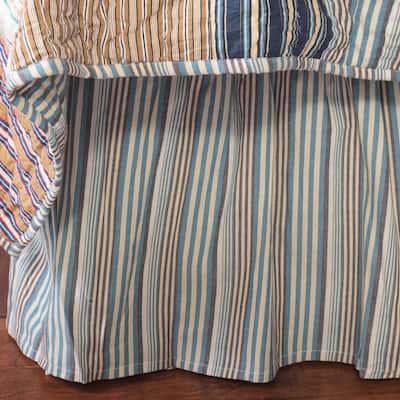 William Cotton Multicolor Striped 3 Piece Bed Skirt