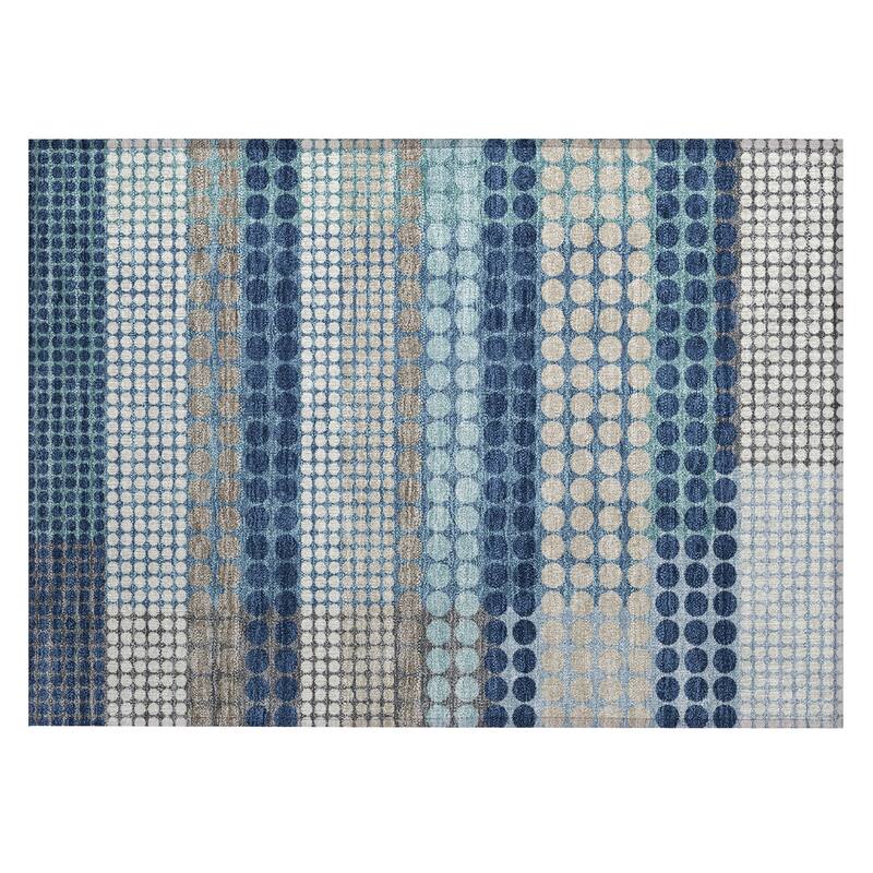 Machine Washable Indoor/ Outdoor Casual Dotty Chantille Rug