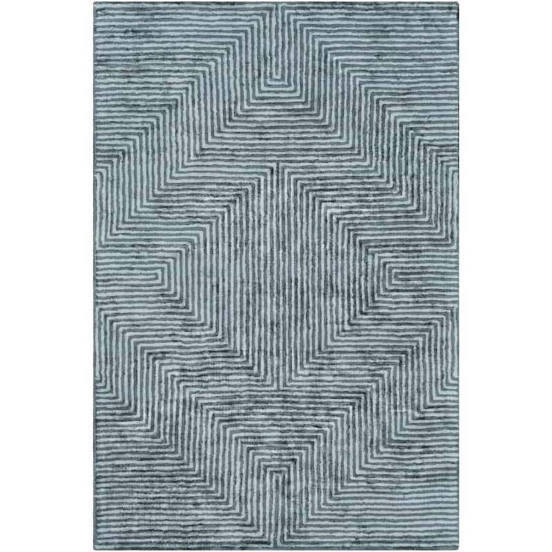Fazeley Handmade Geometric Viscose Area Rug