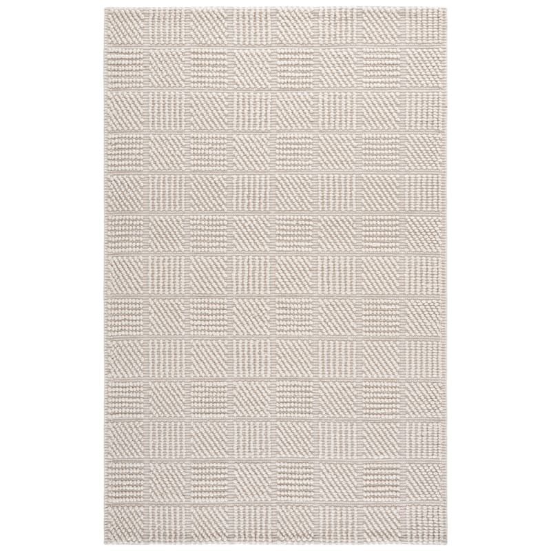 SAFAVIEH Handmade Natura Spasa Raised Textured Wool Blend Rug - 4' x 6' - Ivory