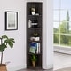 preview thumbnail 38 of 104, Q-Max 5-tier Wood Display Corner Bookcase Weathered Grey