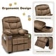 preview thumbnail 12 of 38, Gymax Kids Youth Recliner Chair Velvet Fabric w/Cup Holder & Side