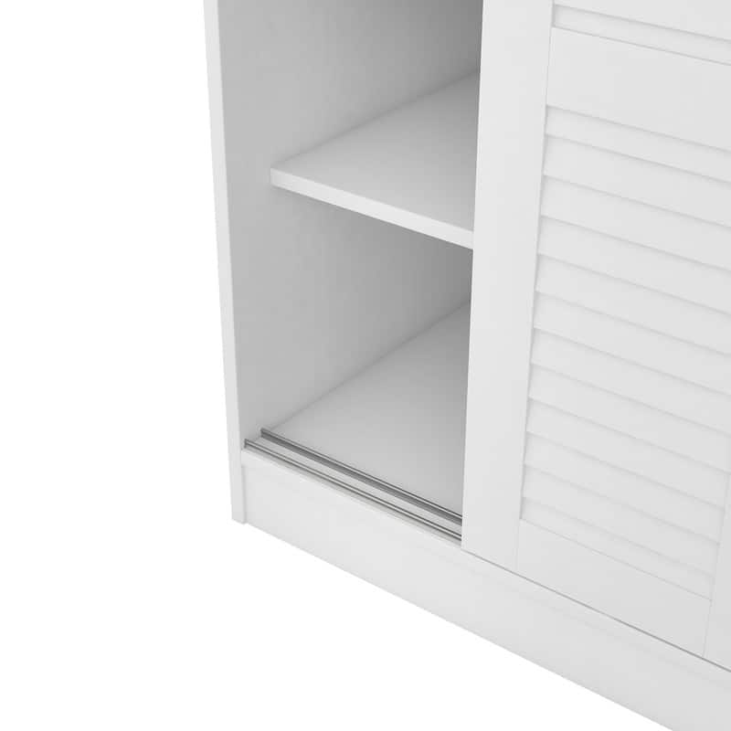3-Door Shutter Wardrobe with shelves For Bedroom