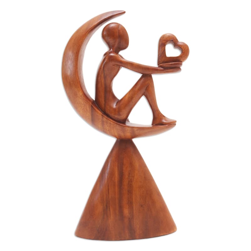 Novica Handmade A Fathers Hope Wood Sculpture