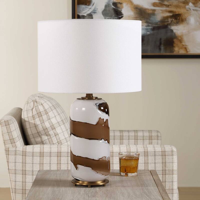 Uttermost Ararat Swirl Table Lamp - 15.00" W x 24.00" H x 15.00" D