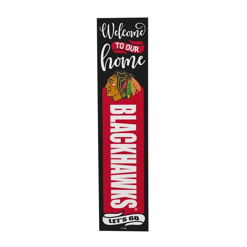 47" Double Sided Seasonal Porch Leaner, Chicago Blackhawks - 47" x 11.25"