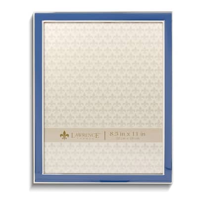 Curata Silver-Tone Navy Enamel 8x10 Photo Frame