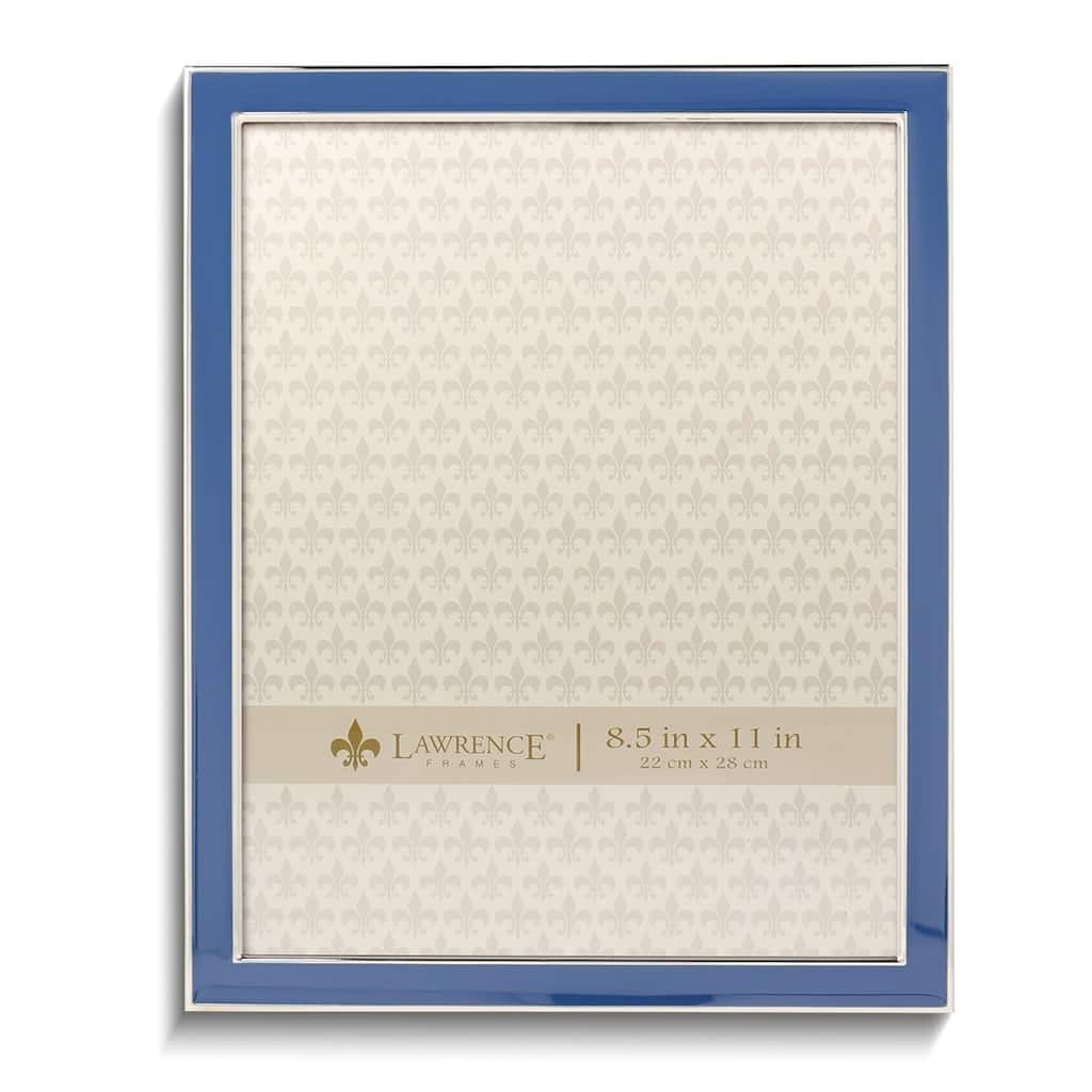 Curata Silver-Tone Navy Enamel 8x10 Photo Frame