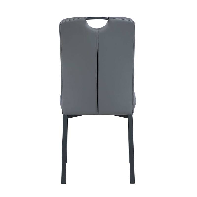 Somette Kenya Dining Set with Art Deco Base and 4 Handle Back Chairs