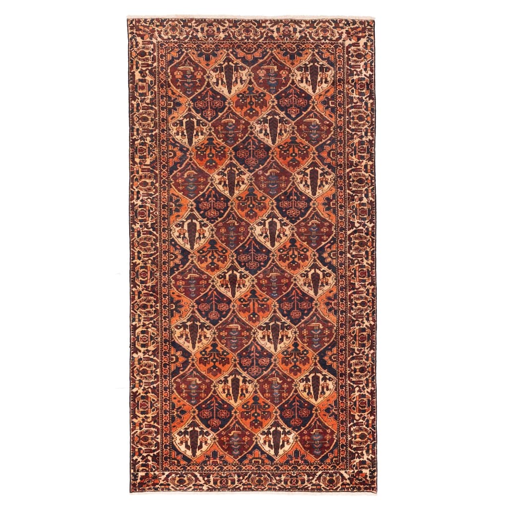 ECARPETGALLERY Hand-knotted Kayseri Vintage Dark Red Wool Rug - 4'9 x 9'6