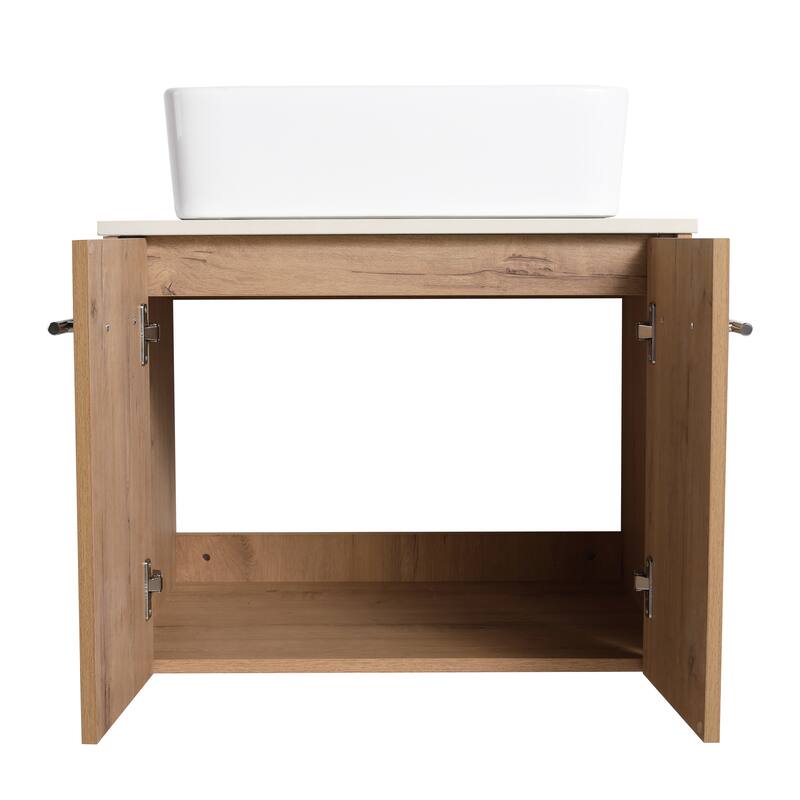 BNK 24"/30" Single Sink Bathroom Vanity with Soft Close Door, Modern Floating Vanity