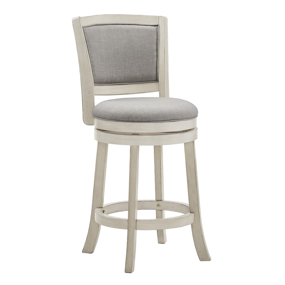 Menas Upholstered Back Swivel Stool by iNSPIRE Q Classic