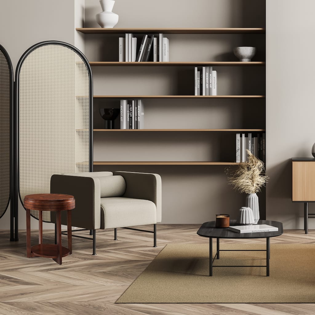 Favorite Finds Chocolate Cherry Oval End Table