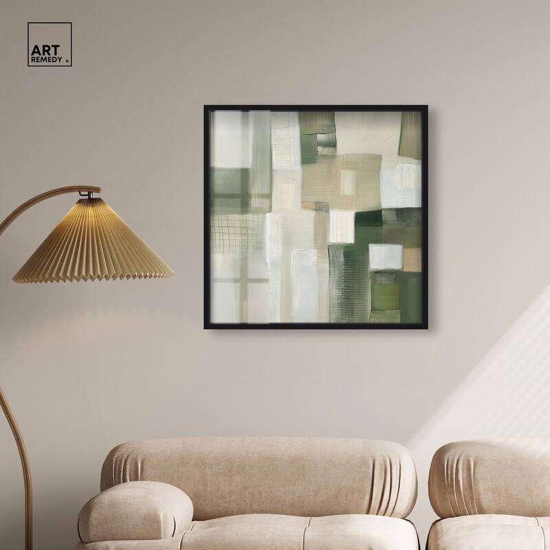 Pale Jade Green II Shadowbox by Art Remedy