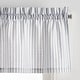 preview thumbnail 7 of 8, Martha Stewart Ticking Stripe 3-piece Curtain Tier and Valance Set