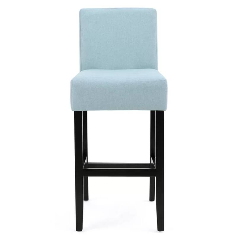 Modern 30" Set of 2 Bar Stools with Padded Seat Backrest, Solid Wood Frame for Dining Room Living Room and Bar Counter