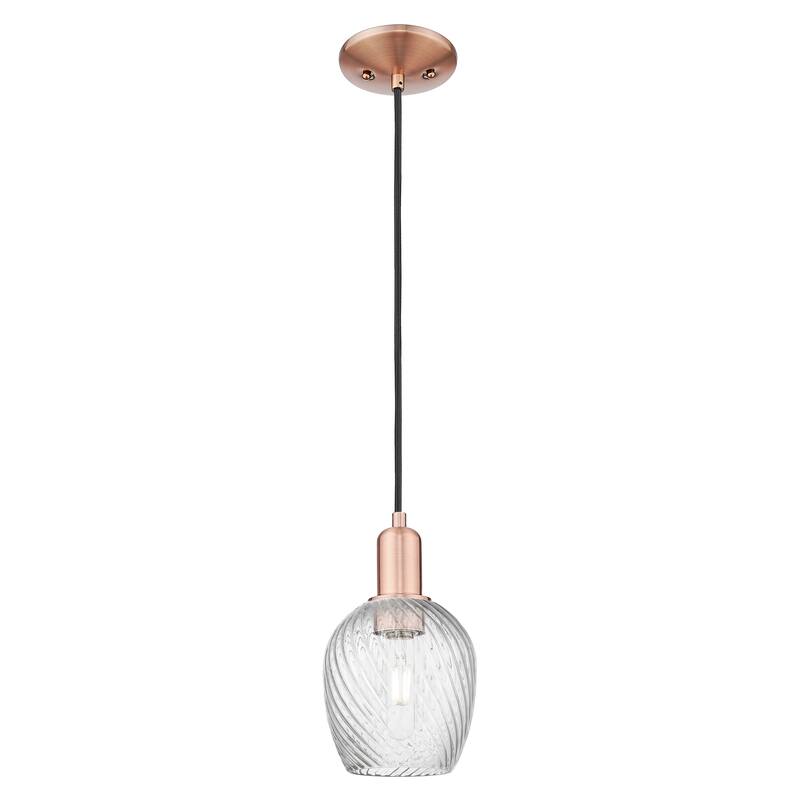 Innovations Lighting Endless Possibilities Arcadia - Salina - 1 Light 6" Cord Hung Mini Pendant - Antique Copper